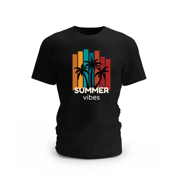 Trendy Togs Summer Vibes Cotton T-shirt - XS, Black