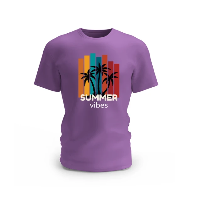 Trendy Togs Summer Vibes Cotton T-shirt - M, Purple
