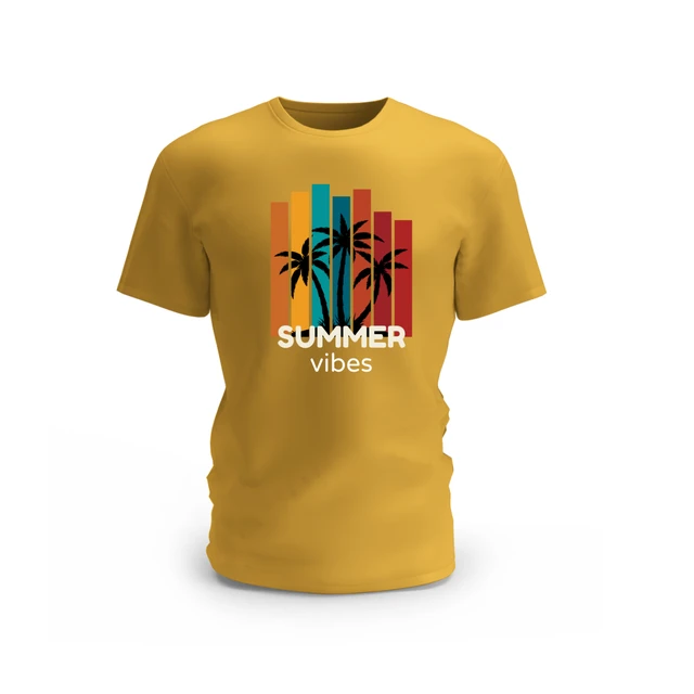 Trendy Togs Summer Vibes Cotton T-shirt - L, Yellow