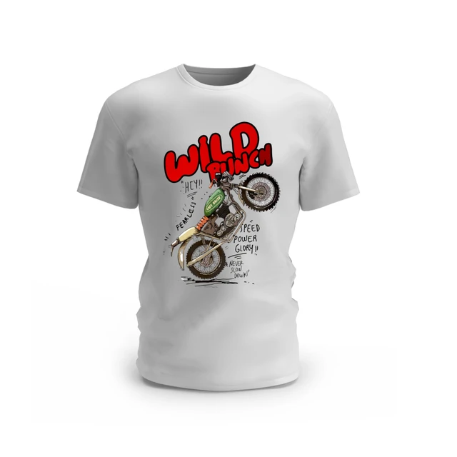Trendy Togs Wild Punch Bike Cotton T-shirt - XS, White