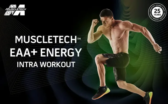 MuscleTech Eaa + Energy | Essential Amino Acids + 100Mg Caffeine | Replenish Electrolytes | Ultimate Recovery 7.4 grams Eaa | 4.5 grams Bcaa | 3 grams Leucine | 30 Servings | Sour Apple, Powder - Sour Apple, 396gm