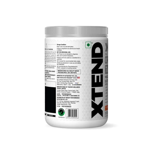 Xtend Scivation Bcaas Powder For Adults (Pre-Workout, 7G Bcaas, 0G Carbs,Sugar & Calories, 3.5 Leucine, 2.5G L-Glutamine, 1G Citrulline Malate) - 30 Servings - Italian Blood Orange, 402gm