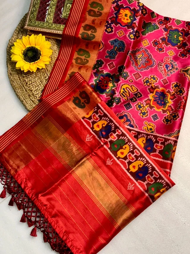 Sloka Patola Saree - Pink