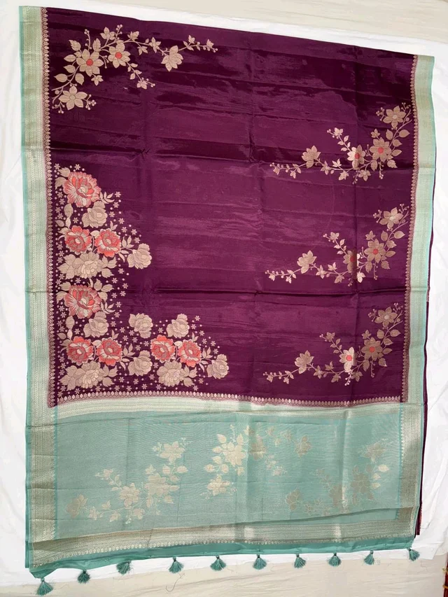 Sloka Pure Banarasi Matka Tussar Saree