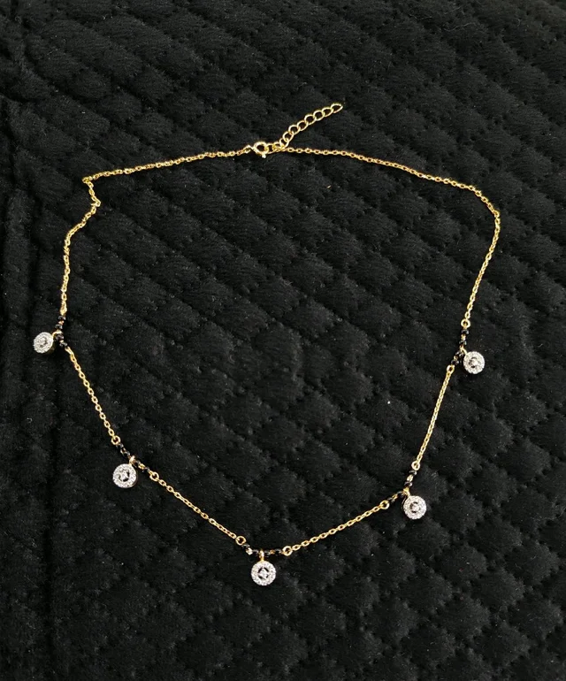 Kusha's Sleek Black Beads Chain