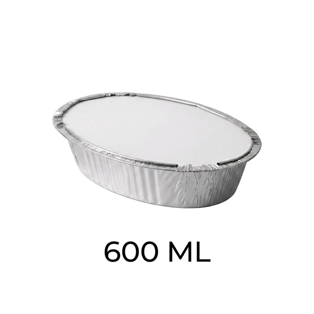 600 ML Oval Aluminium Container