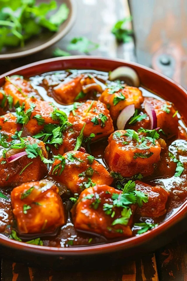 chilly paneer gravy - full