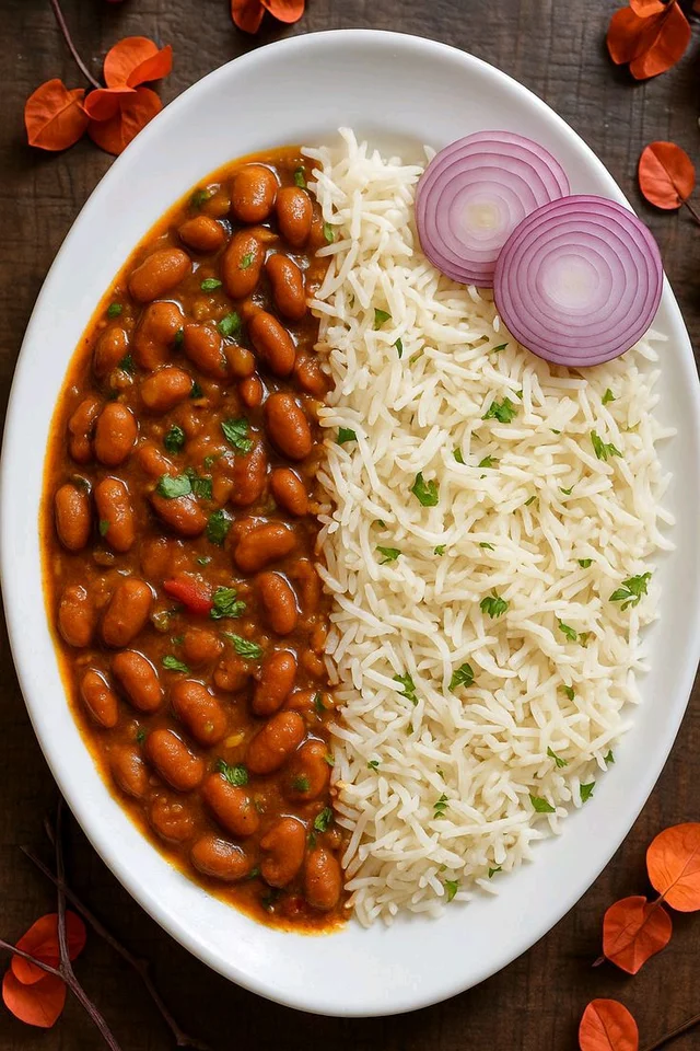 Rajma Chaval - half