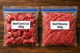 Beef Curry Cut + Beef Kheema Combo – 1 Kg