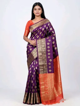 Dhamaka Slik Saree in Ripe Plum with Blouse Piece – Elegant Traditional Saree for Women - 5.5 miter, Ripe Plum