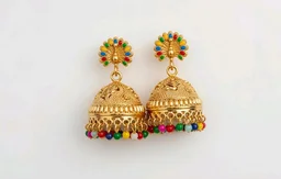 Traditional Gold Plated Designer Jhumka Earrings for Women (Pack of 2)