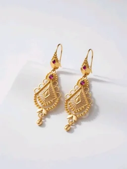 Traditional Gold Plated Designer Drop Earrings for Women