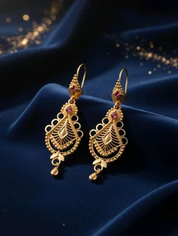 Traditional Gold Plated Designer Drop Earrings for Women