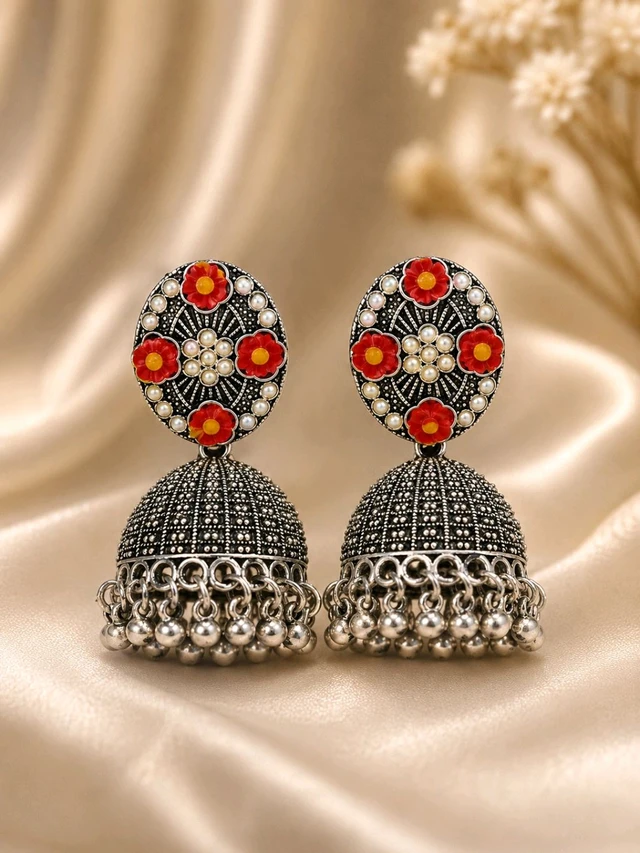 Pack of 2 Premium Designer Jhumka Earrings for Women | Stylish Traditional Earrings Combo