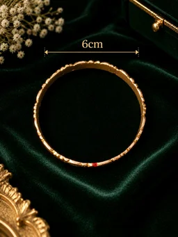 Premium Gold Plated Designer Bangles for Women | Elegant Traditional Bangle Set (6cm) - 2.6