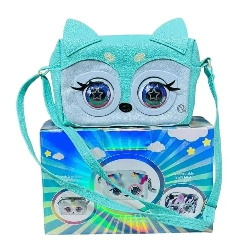 Little Winking Elf Interactive Pet Purse – Animated Eyes & Sounds Crossbody Handbag for Girls - Green