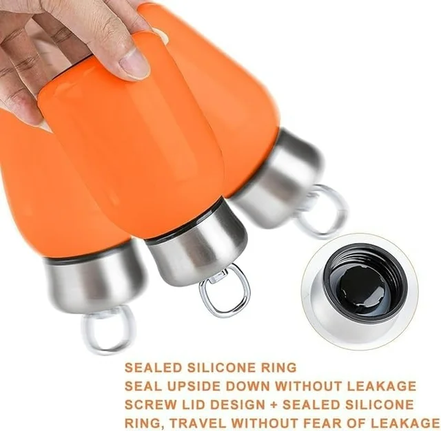 Mini Insulated Water Bottles,Stainless Steel Water Bottle - Orange