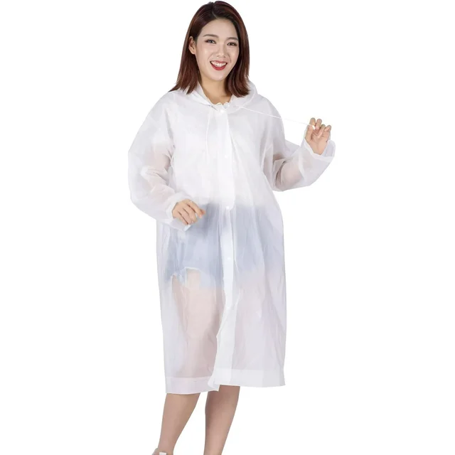 Waterproof Unisex Rain Coat Hooded Full Sleeves Outdoor Men, Women, Boys & Girls Rainwear Poncho Raincoat for Camping, Hiking & Travelling (Universal Size,1 Pc Random)
