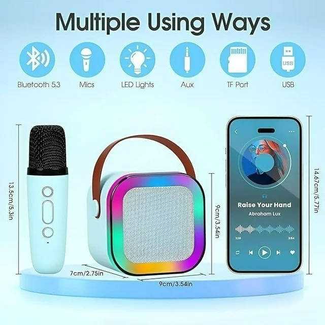 Kids Karaoke Microphone Wireless Bluetooth Speaker