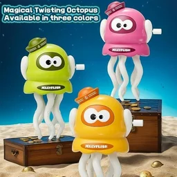 Key Operated Octopus Toy – Wind-Up Crawling Dancing Toy (Random Colour) - 1