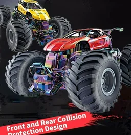 High-Speed RC Monster Truck, 2.4GHz Remote Control Car with Metal Body, All-Terrain Tires, Drift Capability, Rechargeable Off-Road Racing Vehicle for Kids & Adults - Red
