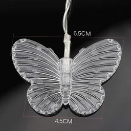 20 Led Butterfly String Lights for Diwali Christmas Home Decoration Lights (Warm White)