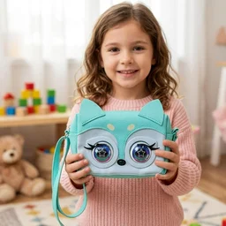 Little Winking Elf Interactive Pet Purse – Animated Eyes & Sounds Crossbody Handbag for Girls - Green