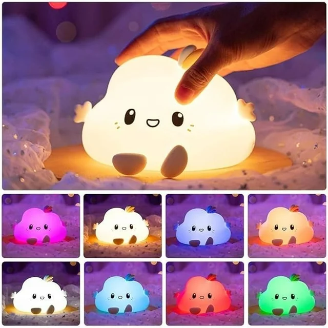 Cloud Rechargeable Silicone Night Lamp – LED Kids Night Light