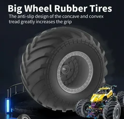 High-Speed RC Monster Truck, 2.4GHz Remote Control Car with Metal Body, All-Terrain Tires, Drift Capability, Rechargeable Off-Road Racing Vehicle for Kids & Adults - Red