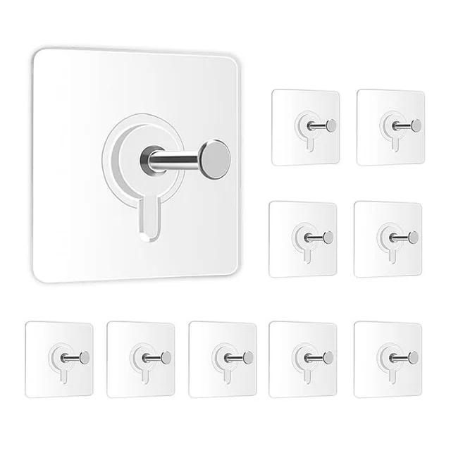 Photo Frame Hooks for Wall Without Drilling, Self Adhesive Hooks for Wall Heavy Duty Strong Nail Free for Hanging - 1