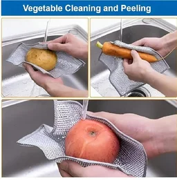 Stainless Steel Scrubber – Heavy Duty Wire Dish Cloth - 6