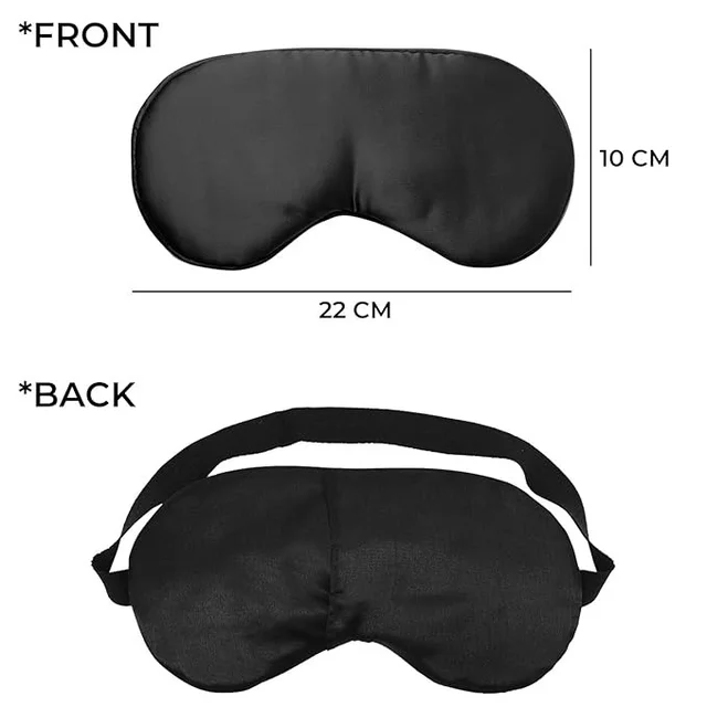 Sleep Mask/Eye Mask/Sleeping Eye Mask for Meditation/Travel/Relaxing with Adjustable Straps and Complete Blindfold Blackout (Black Color Sleep Mask for Women/Men/Girls)