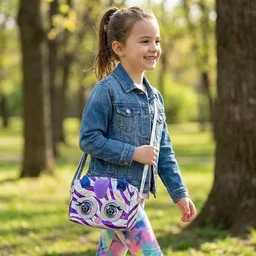 Little Winking Elf Interactive Pet Purse – Animated Eyes & Sounds Crossbody Handbag for Girls - Purple