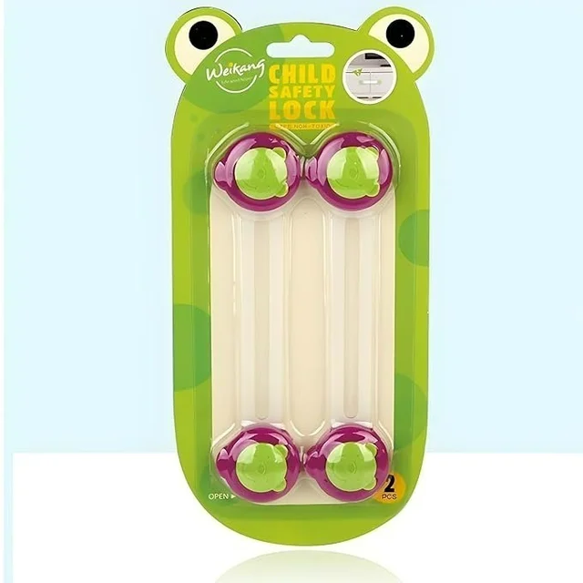 Child Safety Lock – Adjustable Kids Proof Cabinet Lock (Set of 2) (Random Colour)