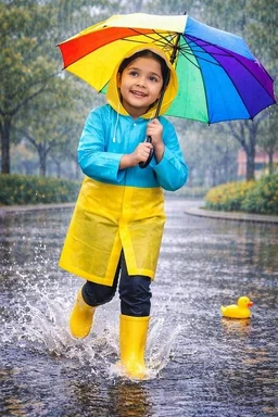 Kids PVC Raincoat with School Bag Cover for Boys & Girls | Lightweight Hooded Long Rainwear with Pockets (Random color) - XXL, 1