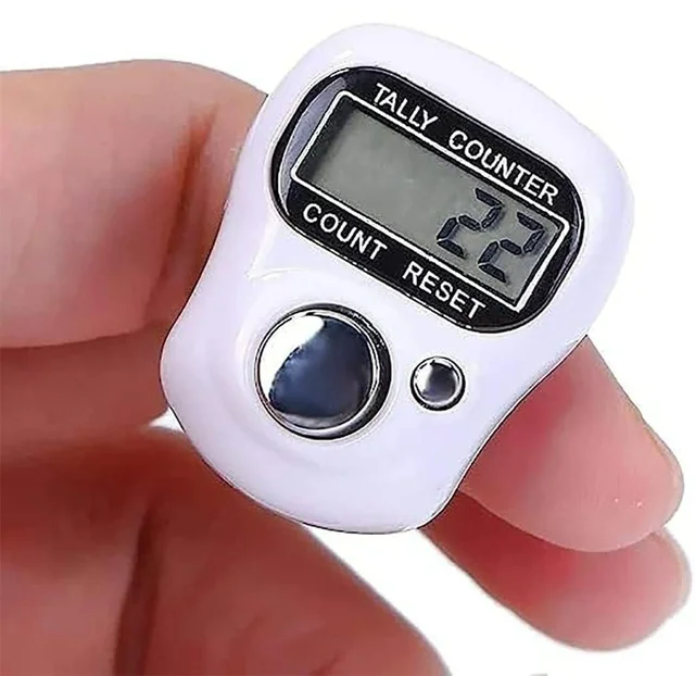 5-Digit Digital Tally Counter – Finger Ring Clicker for Counting (Random Colour)