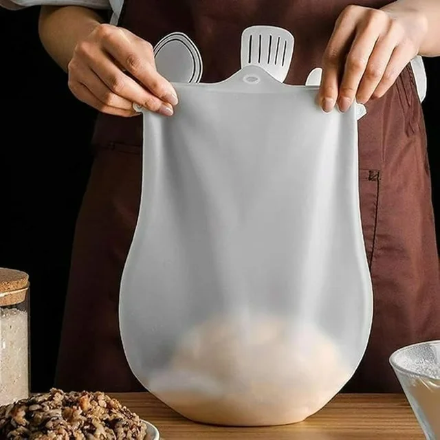 Silicone Dough Kneading Bag – Reusable, Food-Grade Atta Maker Bag for Bread, Pizza, Roti, and Pastry – Mess-Free Mixing & Storage,Tool Silicon Atta Kneading Dough Maker Bag