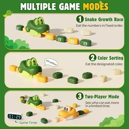 Remote Control Snake Toy for Kids, Magnetic Snake Game with Music - Green, 1