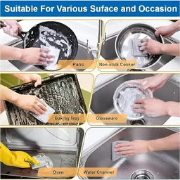 Stainless Steel Scrubber – Heavy Duty Wire Dish Cloth - 6