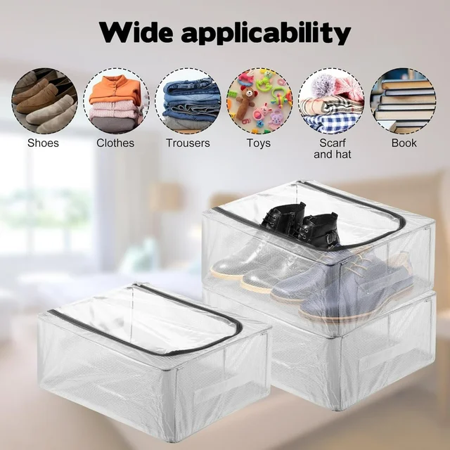 Shoe Storage Organizer | Shoe Box Organizer | Transparent Shoe Rack