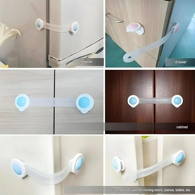 Child Safety Lock – Adjustable Kids Proof Cabinet Lock (Set of 2) (Random Colour)
