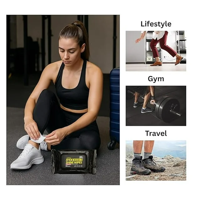 Quick Wipes for Shoes Cleaning – Shoe Cleaning Wipes for All Shoes – Portable Cleaner for Sneakers, Leather & Sports Footwear White - 1
