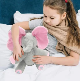 Peek-a-Boo Elephant Plush Toy – Musical Soft Toy with Flappy Ears for Kids