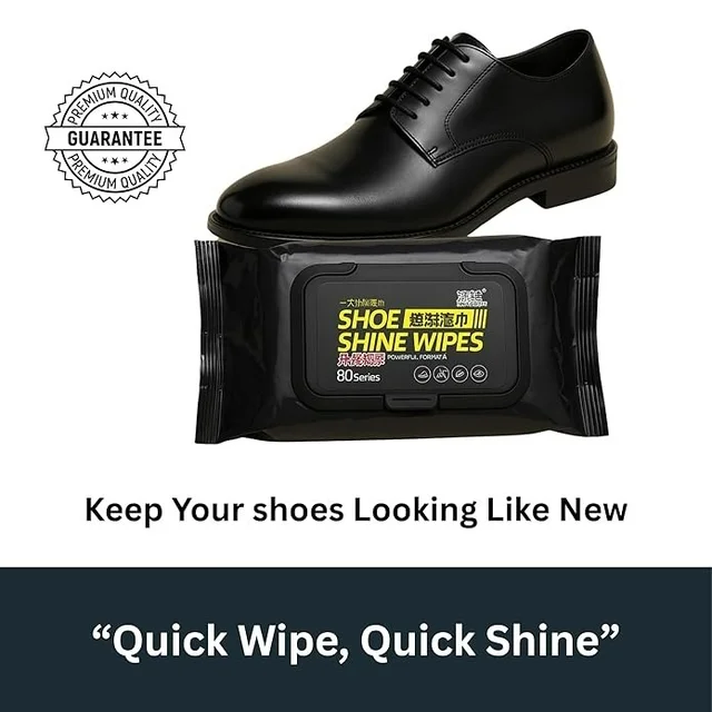 Quick Wipes for Shoes Cleaning – Shoe Cleaning Wipes for All Shoes – Portable Cleaner for Sneakers, Leather & Sports Footwear White - 1