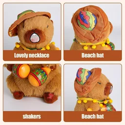 Capybara Musical Talking Plush Toy 25 cm | Dancing Stuffed Animal with Voice Mimic Function for Kids