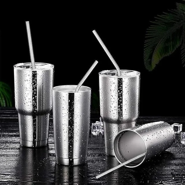 Reusable Metal Straws, Long Stainless Steel Straw