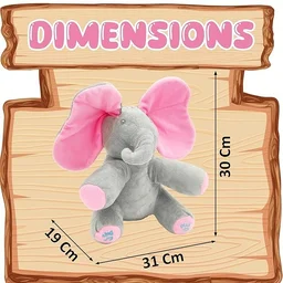 Peek-a-Boo Elephant Plush Toy – Musical Soft Toy with Flappy Ears for Kids