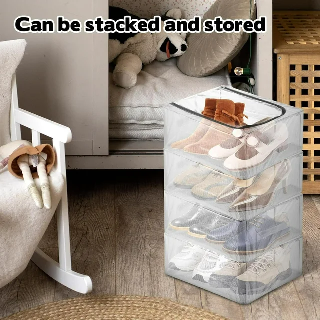 Shoe Storage Organizer | Shoe Box Organizer | Transparent Shoe Rack