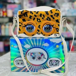 Little Winking Elf Interactive Pet Purse – Animated Eyes & Sounds Crossbody Handbag for Girls - Tiger