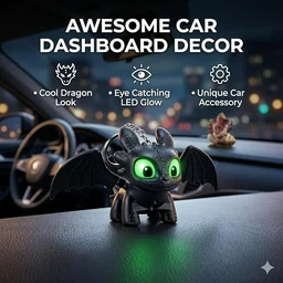 Premium Black Mini Dragon Keychain with LED Glowing Green Eyes - Cute Fantasy Action Figure Bag Charm, Backpack Accessory & Light-Up Keyring Toy Gift for Kids and Adults